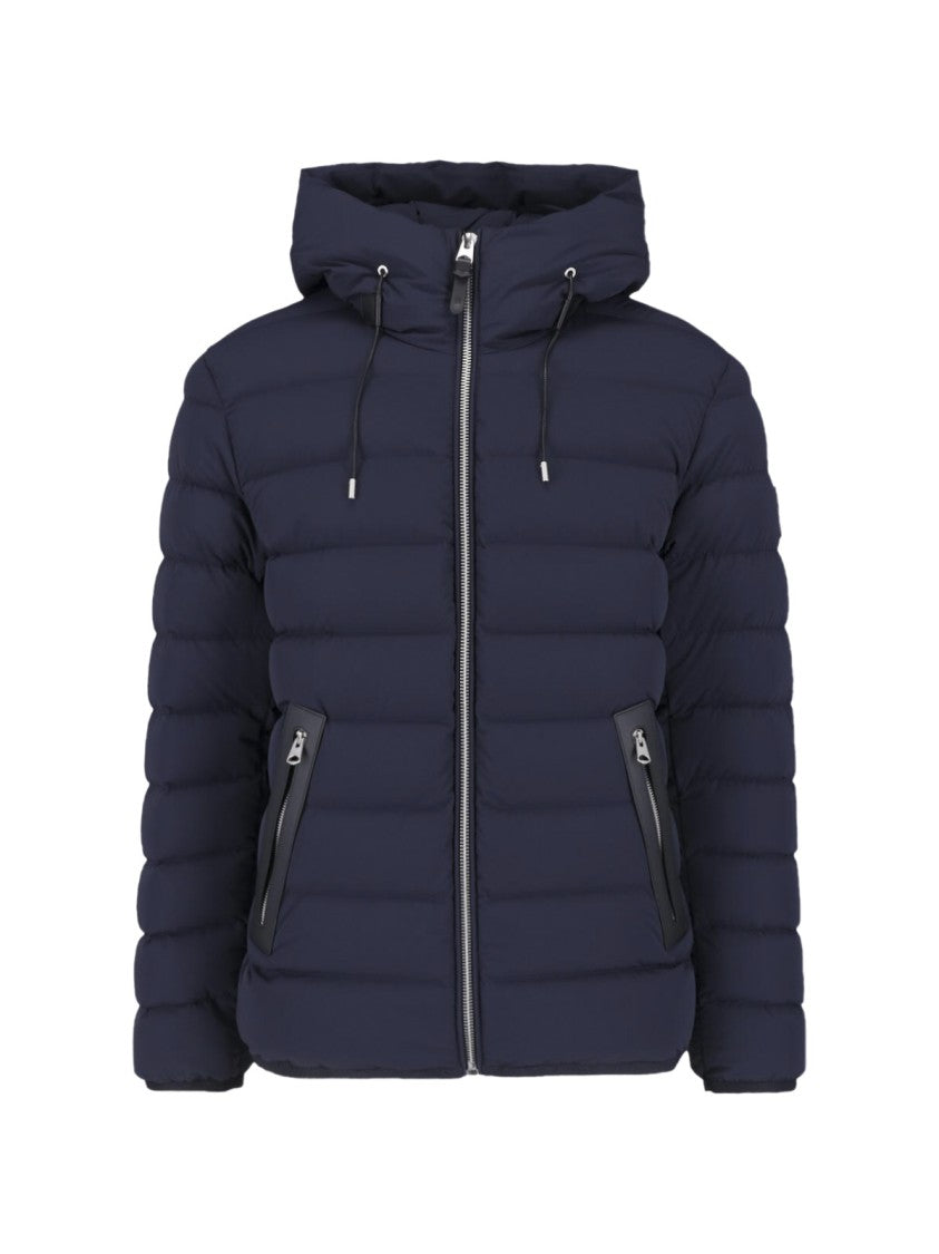 Mackage Navy Blue Jack Quilted Hooded Down Jacket