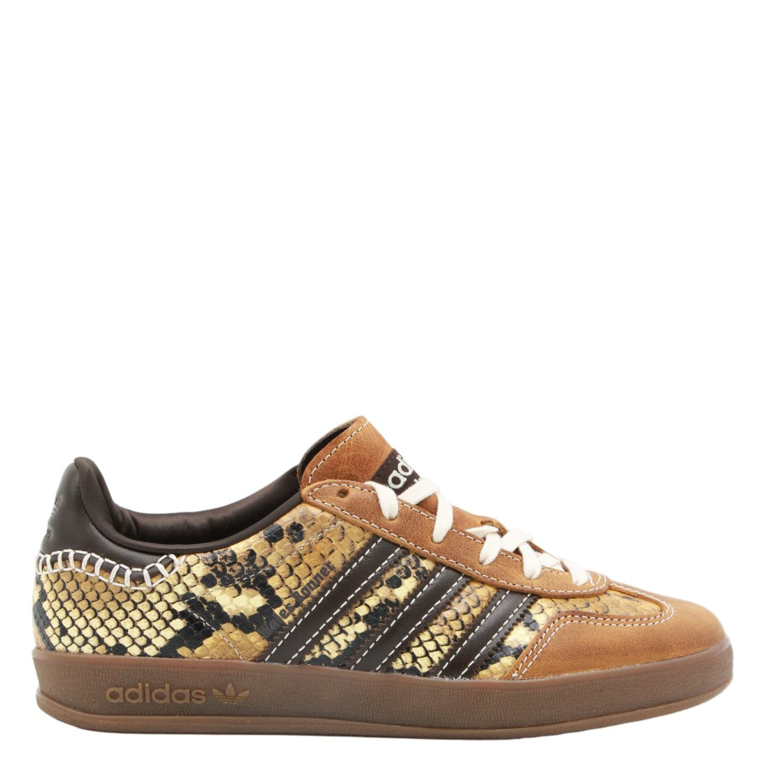 Adidas By Wales Bonner Low-Top Sneakers With Snakeskin Textures And Contrast Stripes