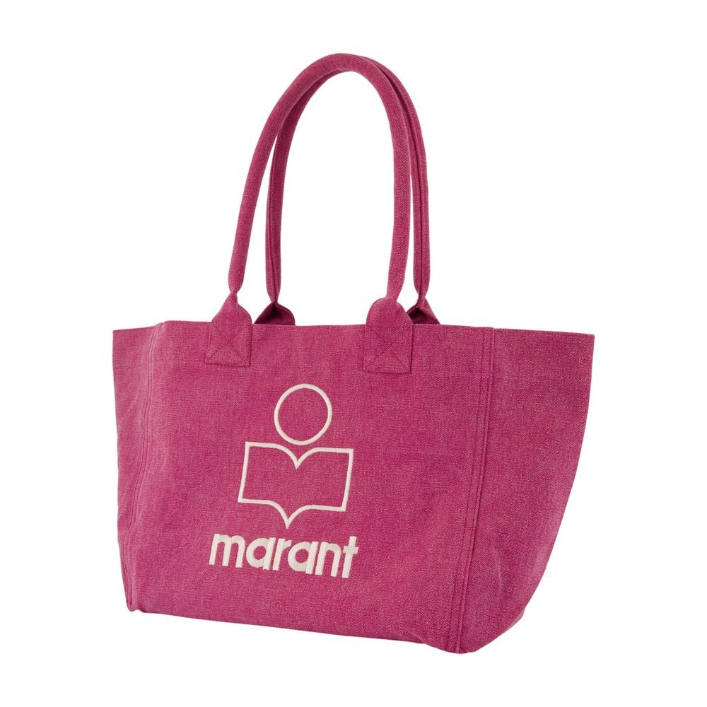 Isabel Marant Textured Pink Cotton Shopper Bag With Zippered Closure