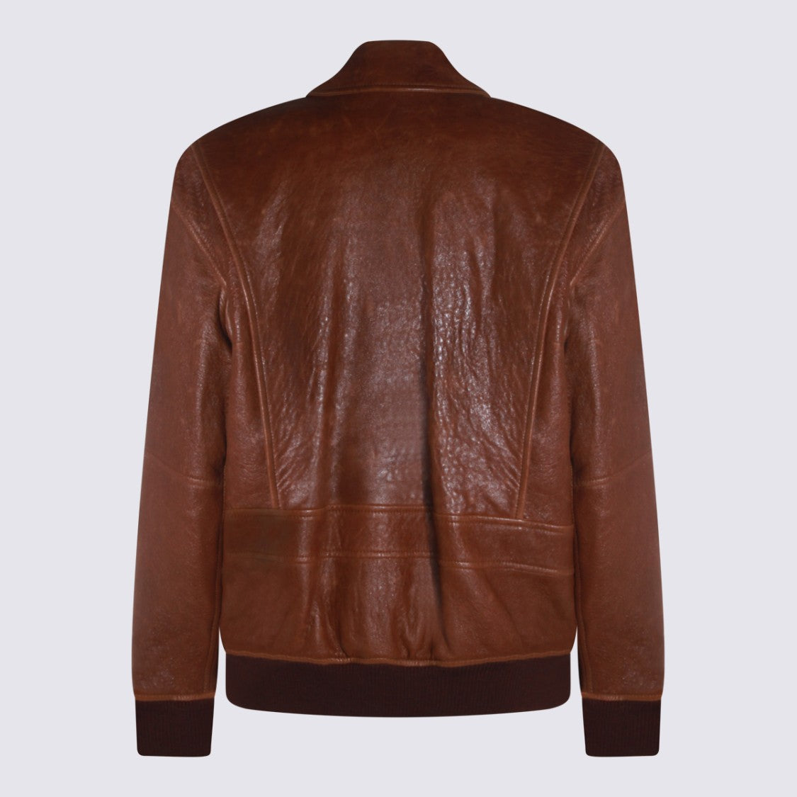 Saint Laurent Brown Leather Jacket