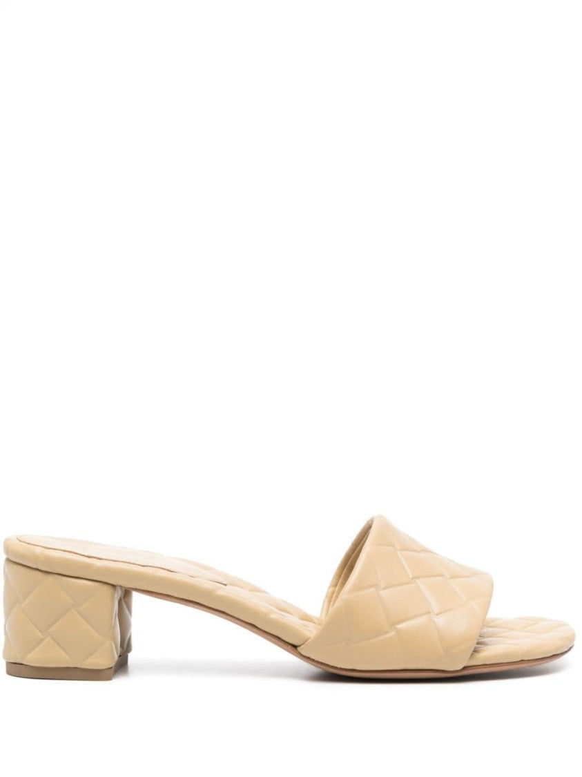 Bottega Veneta Beige Lamb Leather Sandals