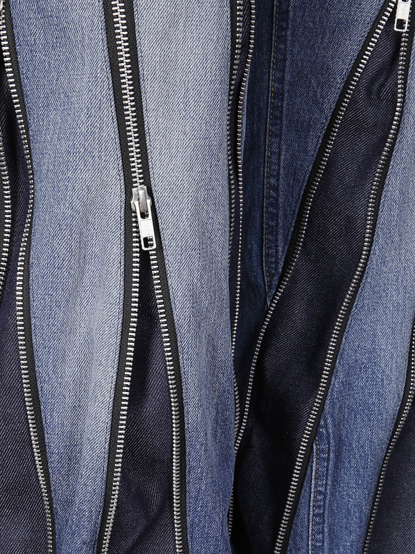 Junya Watanabe Flared Denim Trousers With Zipper Detail