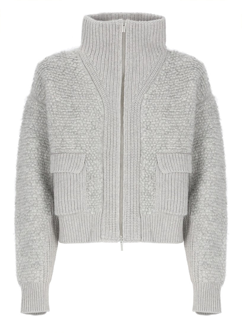Peserico Grey Wool Blend Sweater