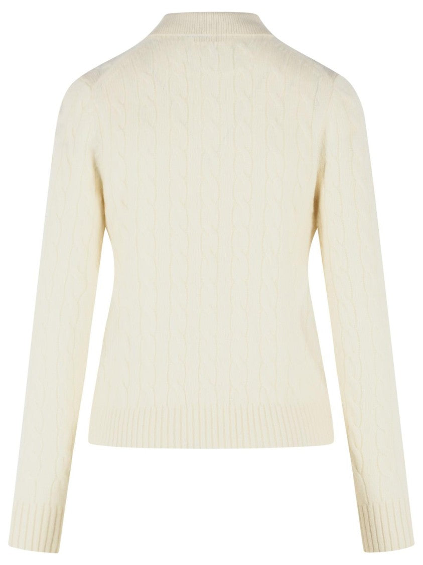 Polo Ralph Lauren Cream Wool And Cashmere Blend Sweater
