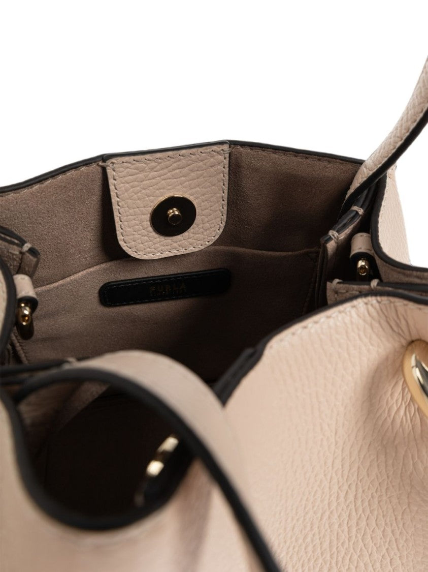Furla Textured Leather Top Handles Handbag