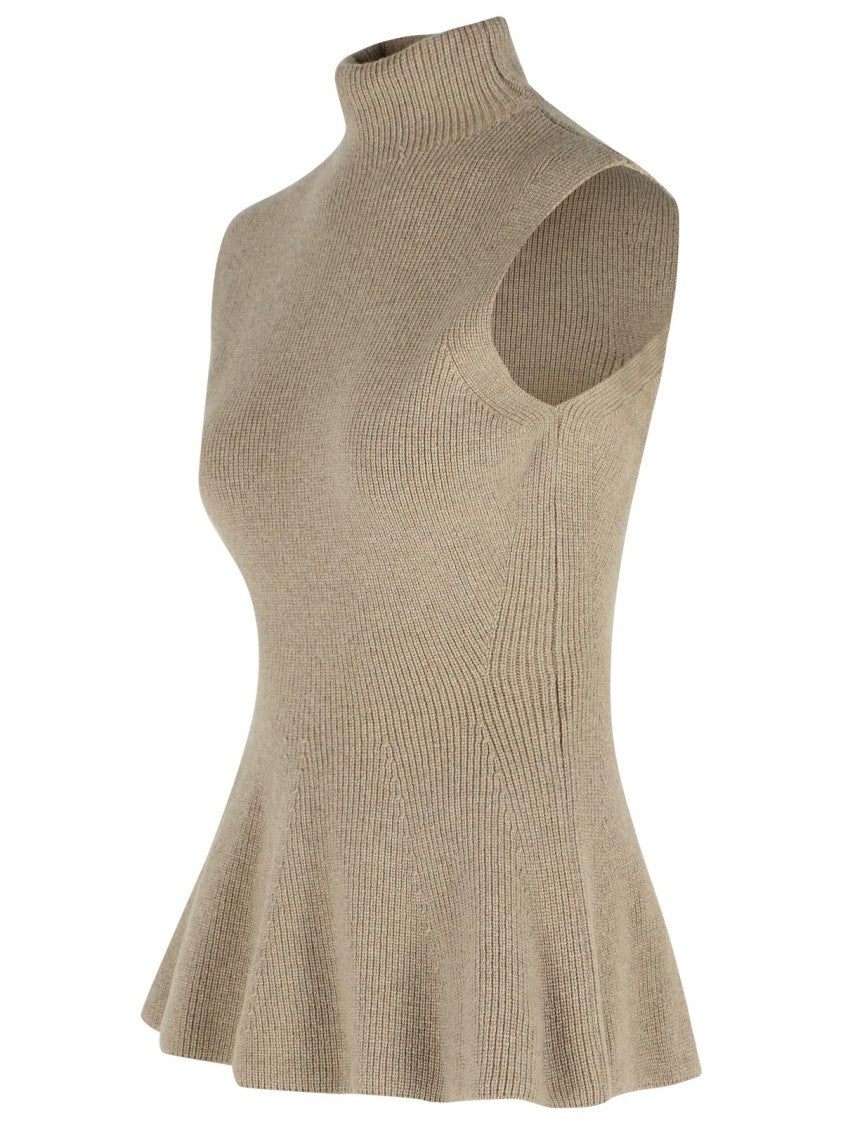 Róhe Sculptural' 'Taupe Melange' Cashmere Blend Tank Top