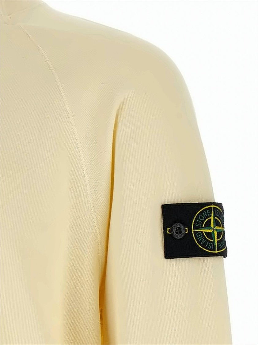 Stone Island Relaxed Fit Long-Sleeve Crewneck Sweatshirt With Distinctive Patch Logo