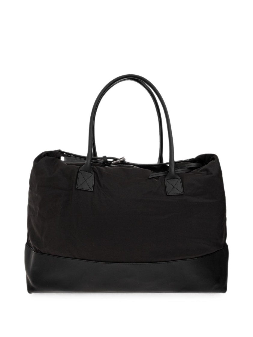 Vivienne Westwood Spacious Black Duffle Bag With Leather Base