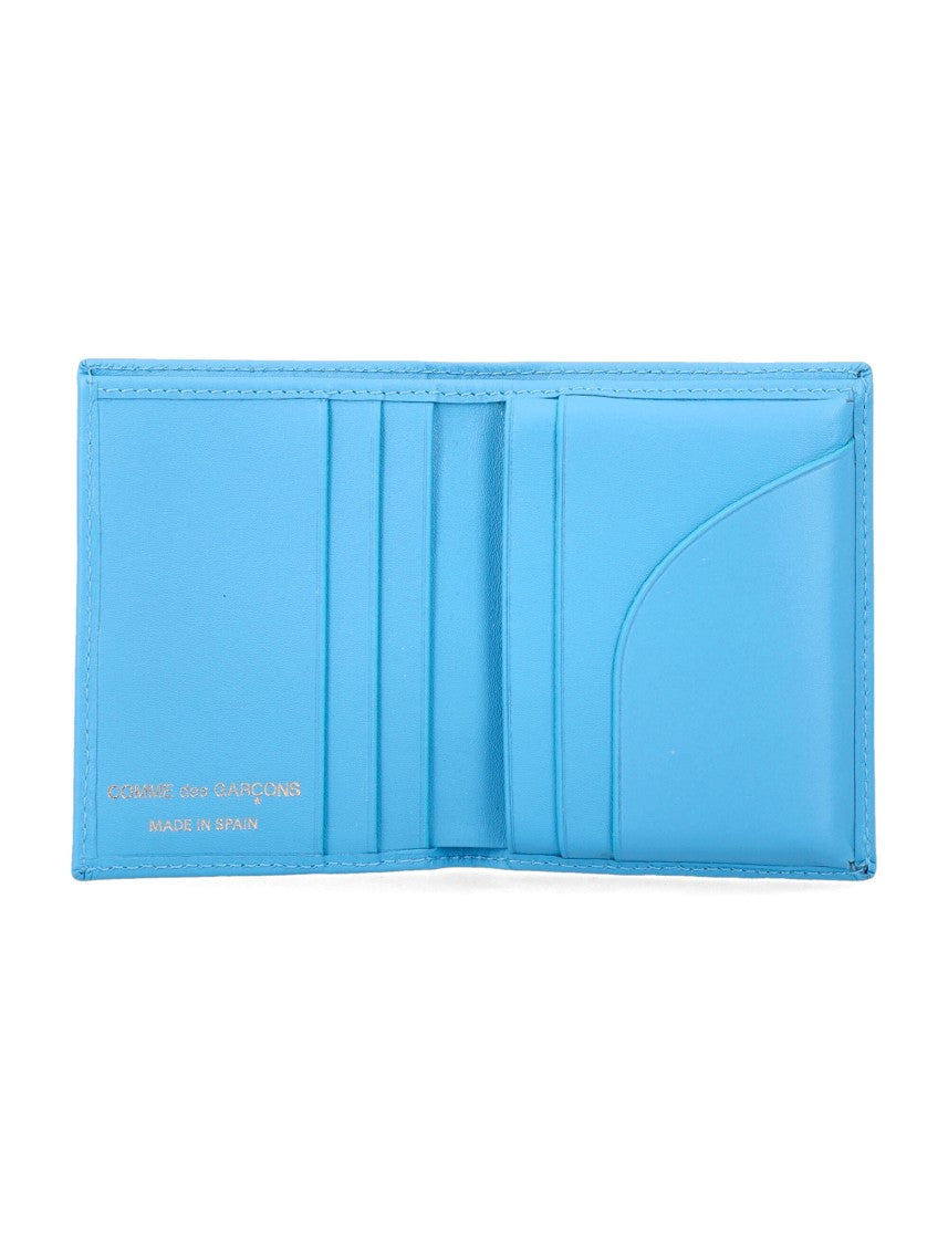 Comme Des Garçons Gold Gancini Bi-Fold Leather Wallet