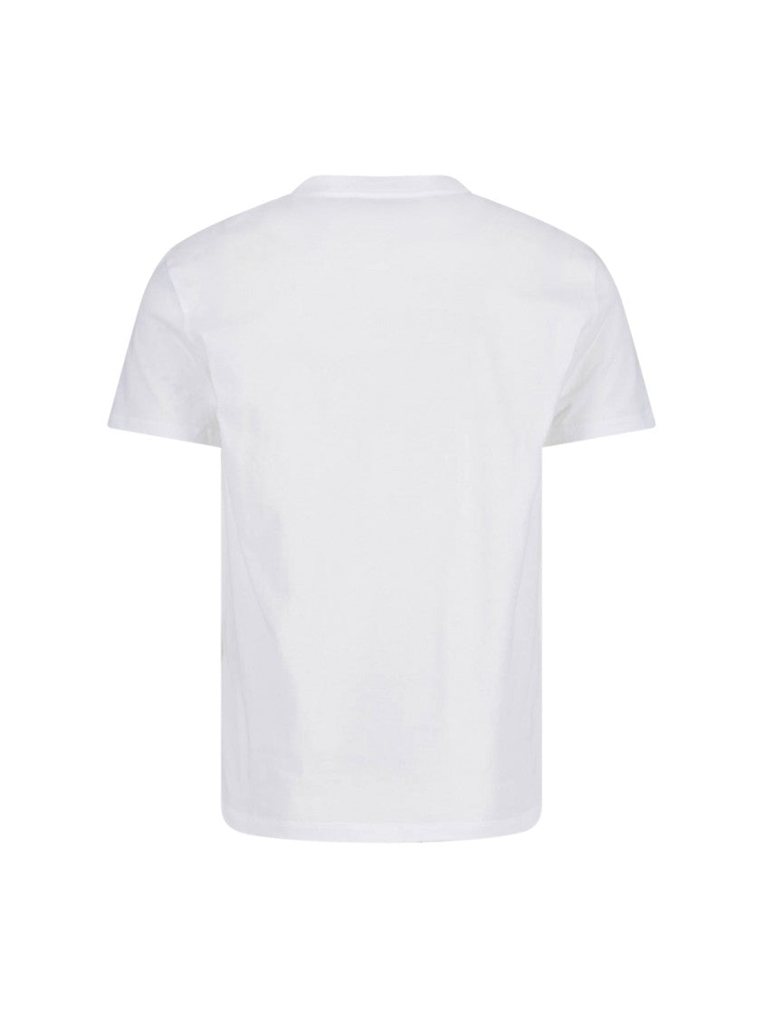 Valentino White Gold-Tone Logo Cotton T-Shirt