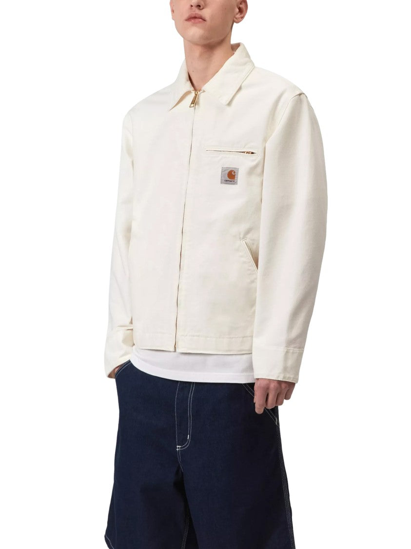 Carhartt Wip Boxy White Jacket With Zip Closure