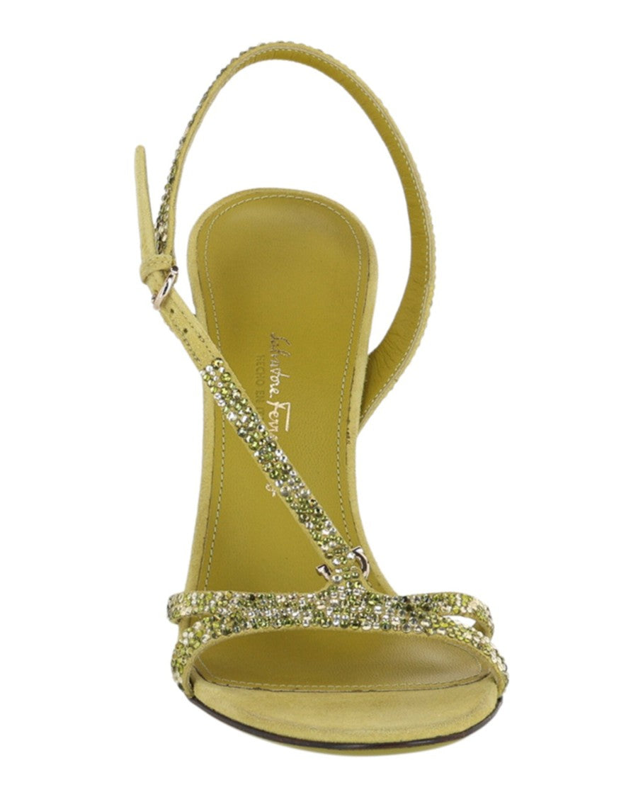 Ferragamo Jole X5 Crystal Embellished Heels