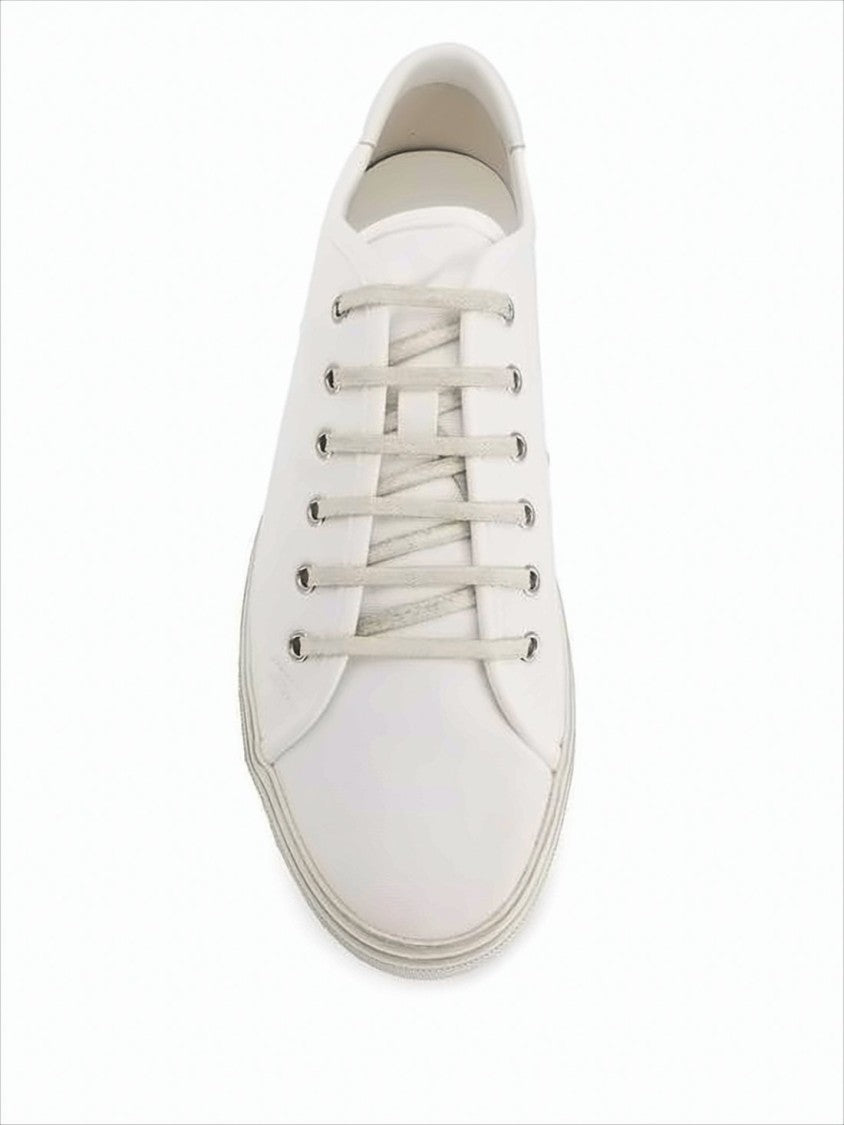 Saint Laurent Canvas Low-Top Sneakers With Reinforced Heel Tab