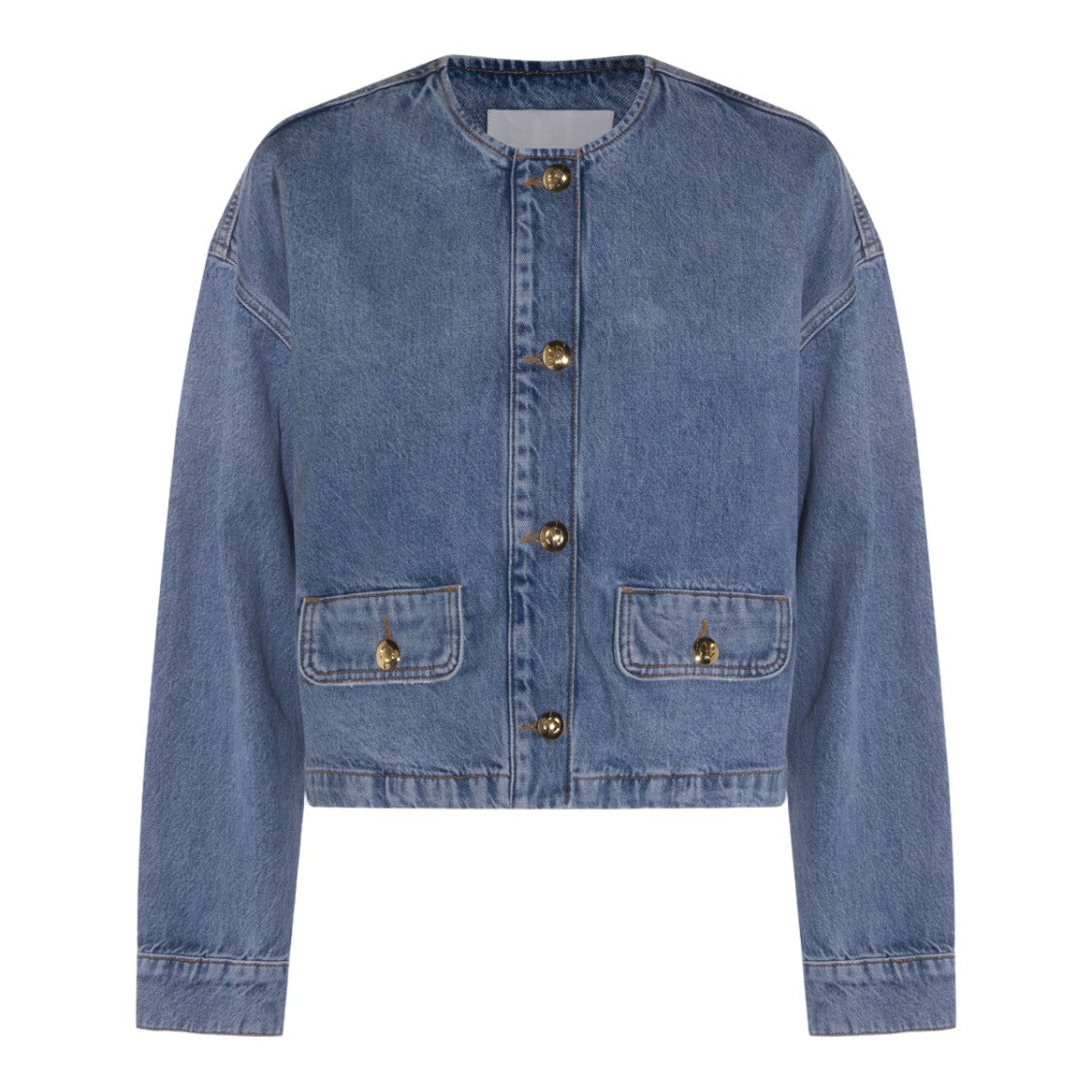 Anine Bing Tailored Blue Jacket With Structured Collar