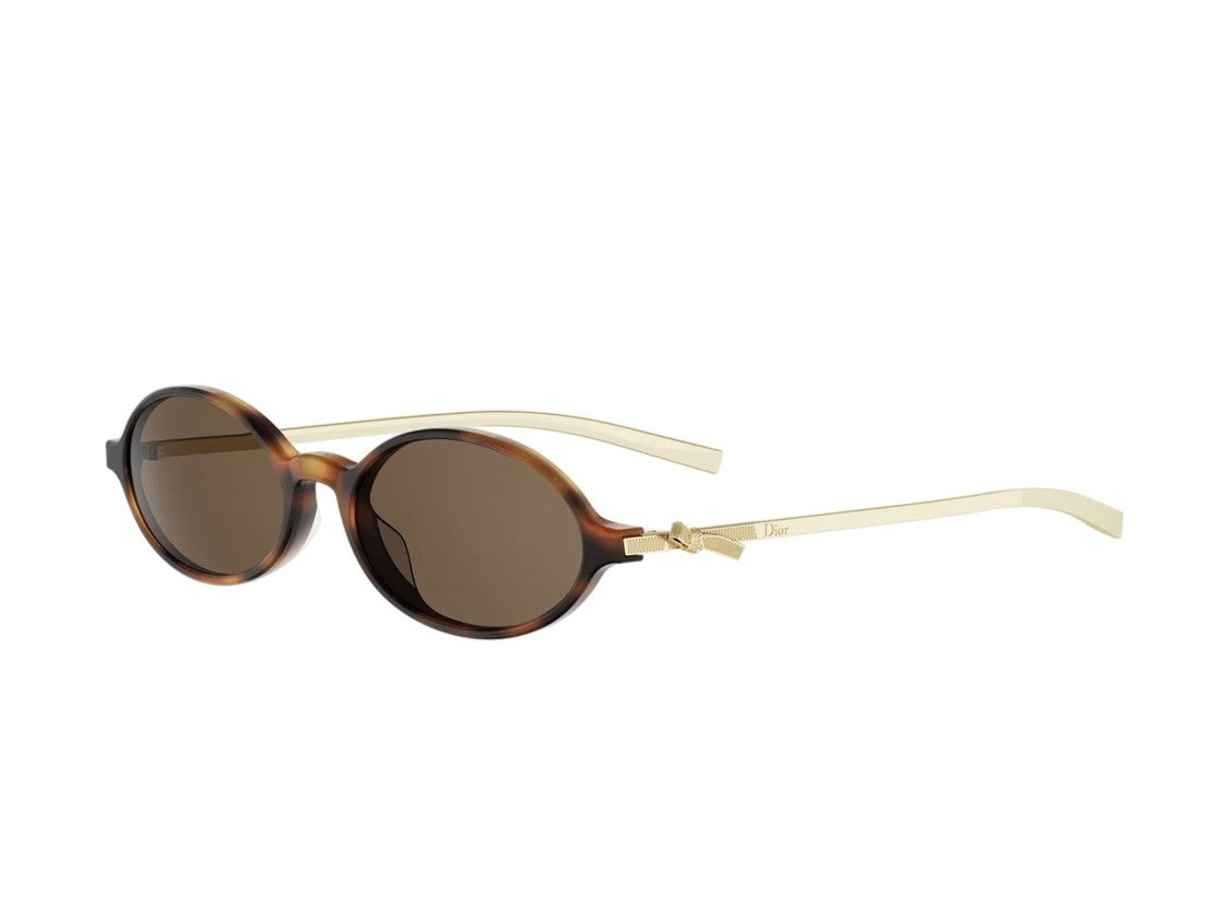 Dior Tortoiseshell Cd40287i Round Sunglasses