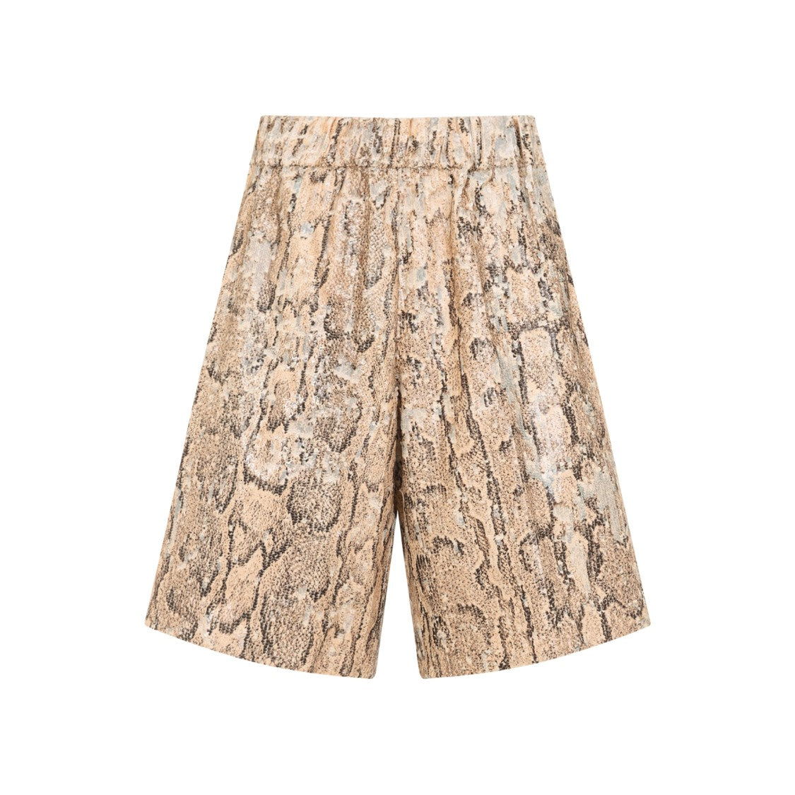 Dries Van Noten Pomy Bis Beige Cotton Bermuda Shorts