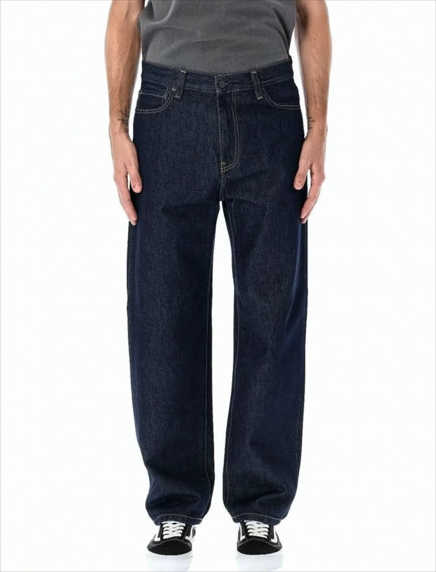 Carhartt Wip Relaxed Fit Straight-Leg Denim Pants With Contrast Stitching