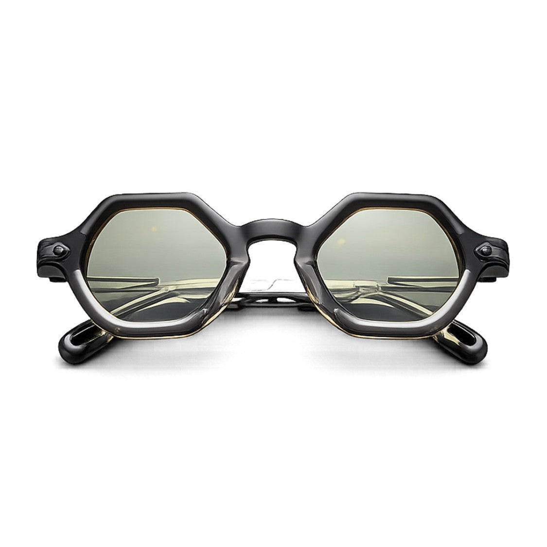 Capote Eyewear Cc610 X Hybrid Sculptural Geometric Octagonal Sunglasses