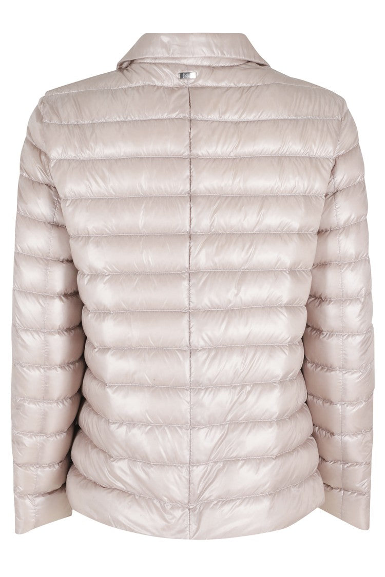 Herno Powder Short Shirt-Collar Side-Slits Polyamide Down Jacket