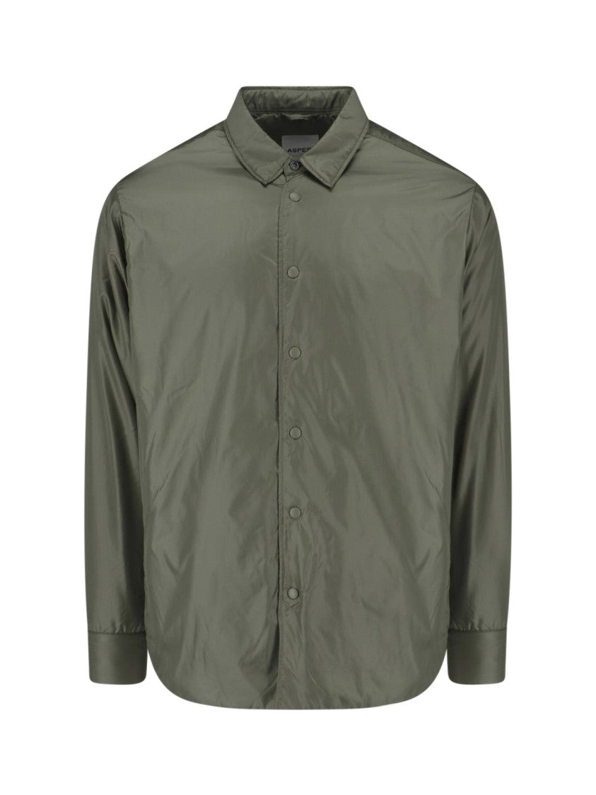 Aspesi Classic Green Button-Down Shirt With Appeal