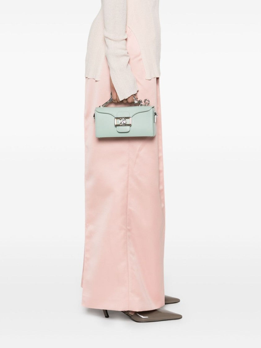 Lanvin Light Green Foldover Top Bag