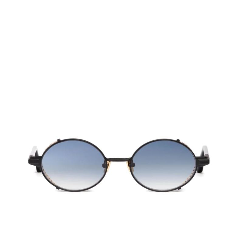 John Dalia Gold Steve Gradient Round Sunglasses