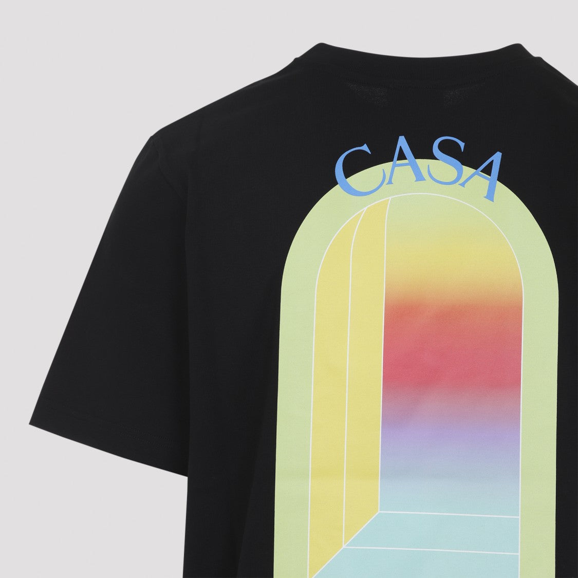 Casablanca Larche Black Cotton T-Shirt