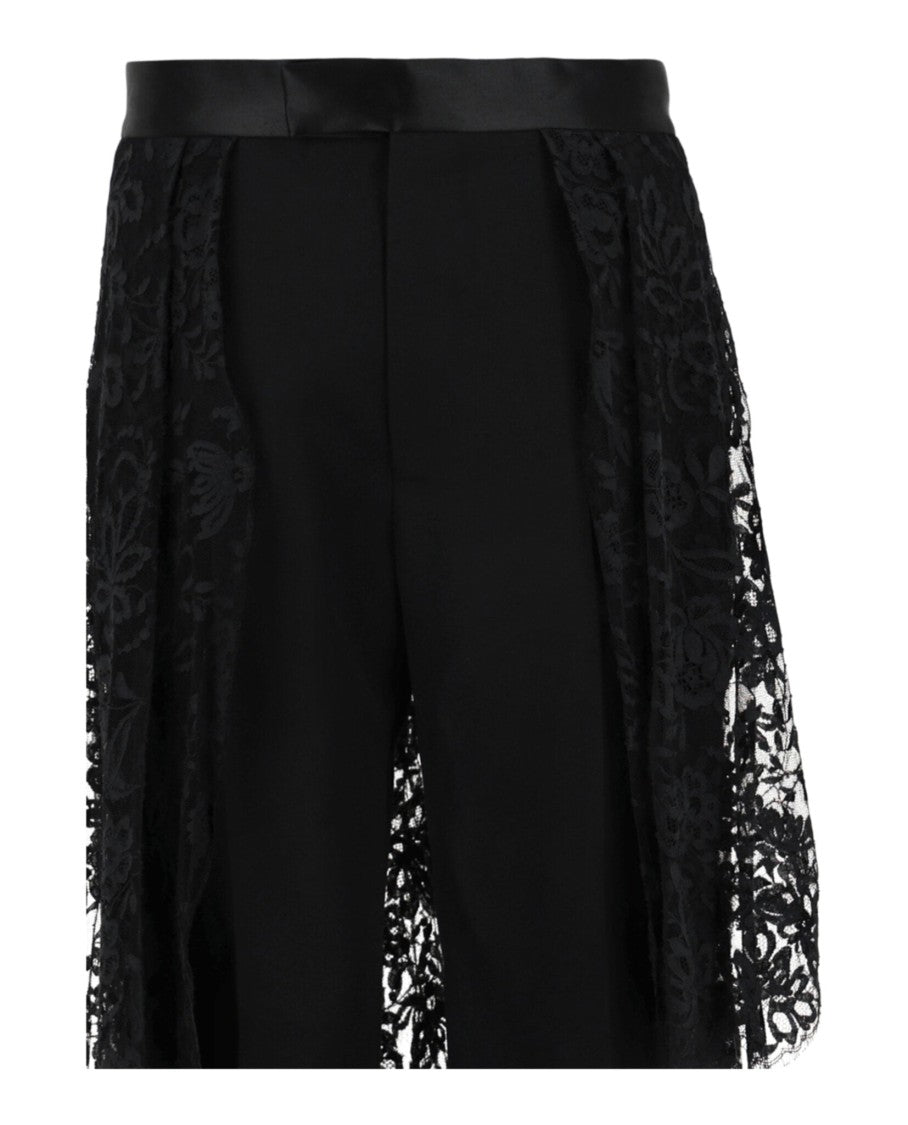 Alexander Mcqueen Lace Drape Cigarette Trousers