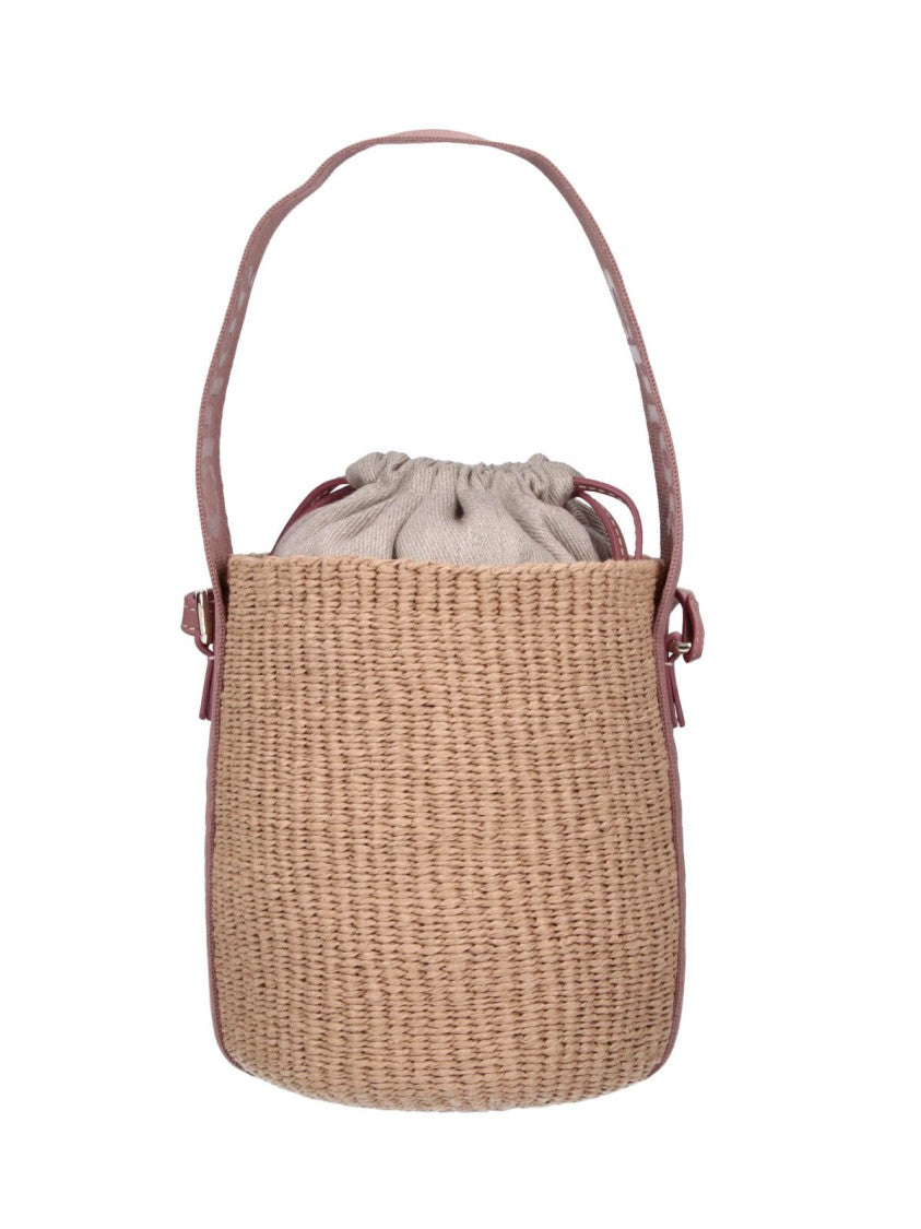Chloé Woven Straw Bucket Bag With Versatile Straps