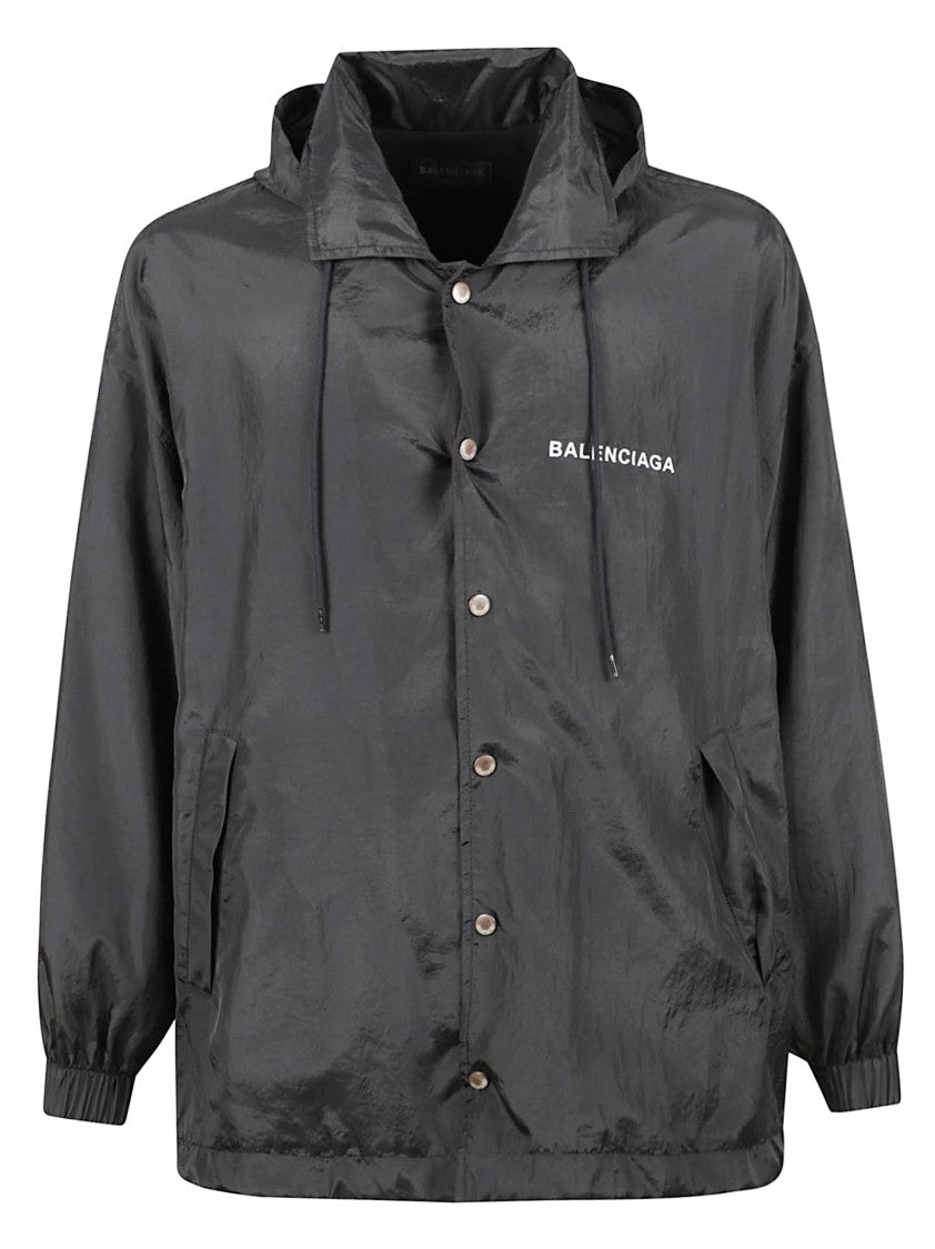 Balenciaga Technical Fabric Jacket With Press Stud Closure