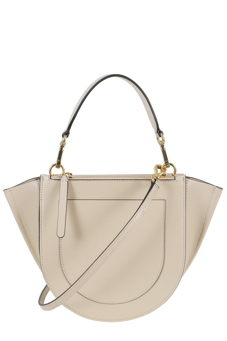 Wandler Hortensia Small Beige Leather Half-Moon Shoulder Bag