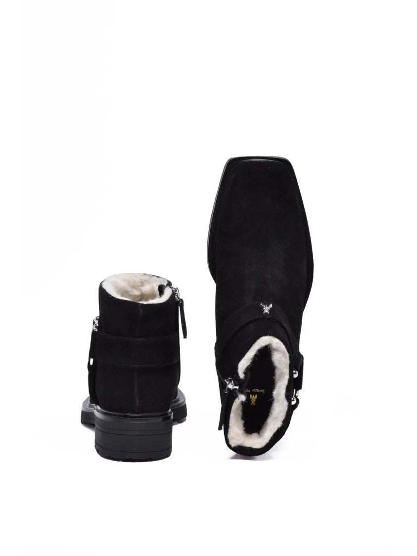 Patrizia Pepe Black Suede Rubber Women's Suede Chukka Boot