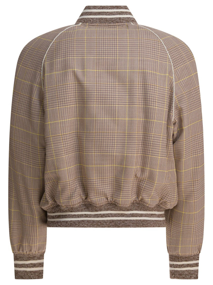Alexander Mcqueen Beige Plaid Blouson Jacket