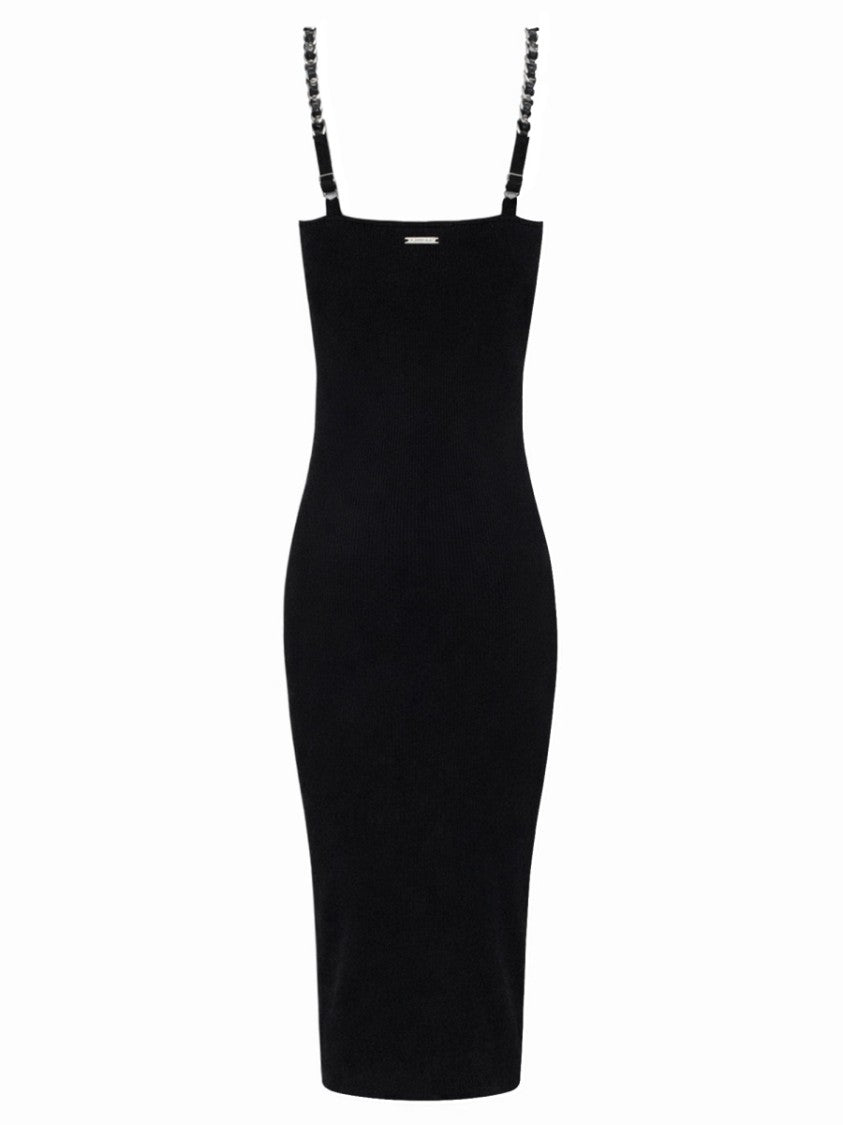 Michael Michael Kors Neutrals Ribbed Texture Sustainable Knit Midi Dress