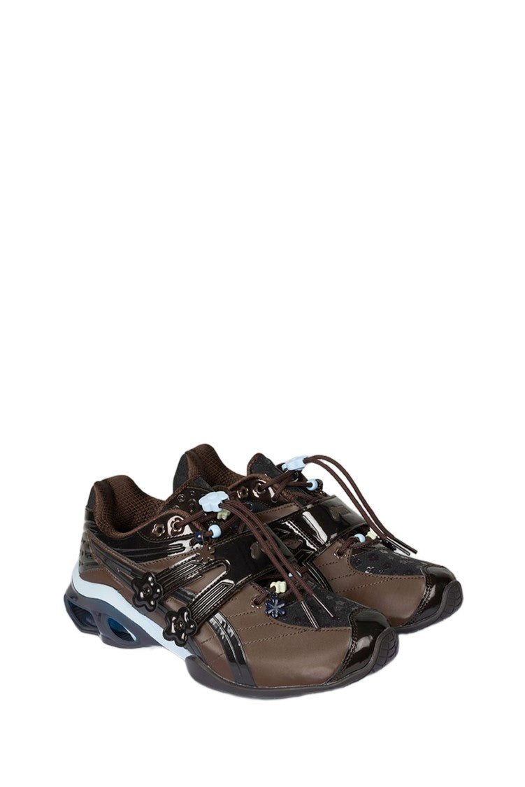 Asics Black Gel-Kinetic Mesh Mary Jane Sneakers