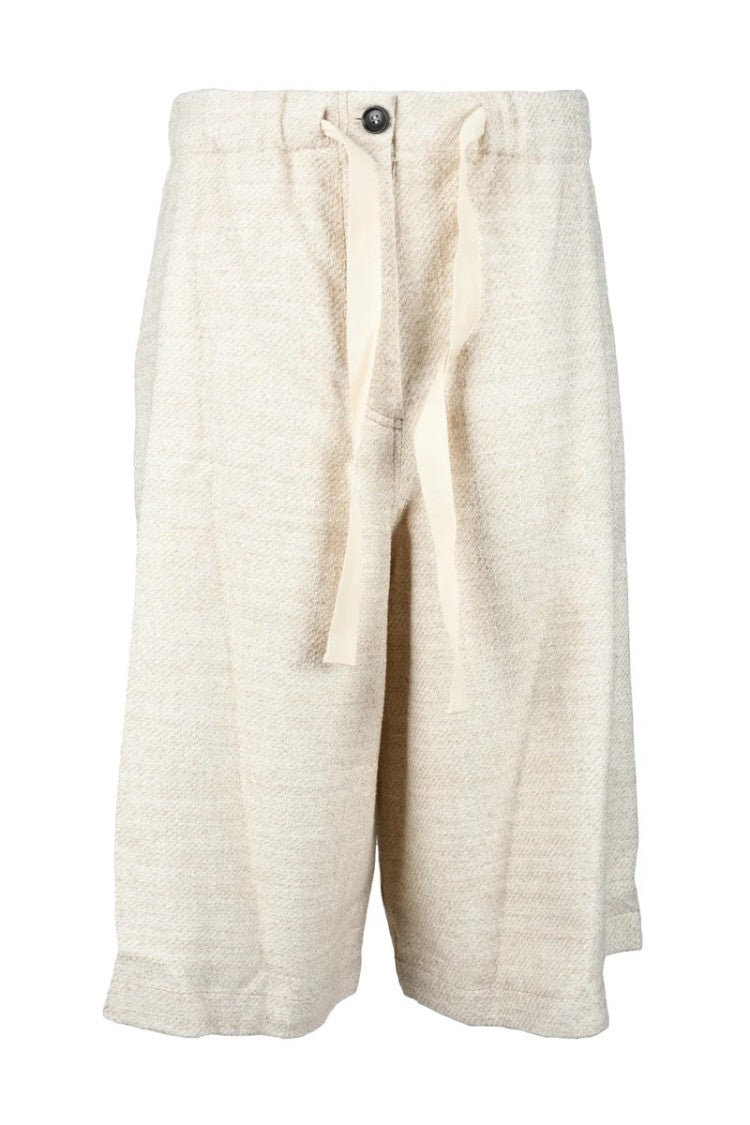 Semi Couture Relaxed Fit Cropped Trousers With Drawstring Waistband