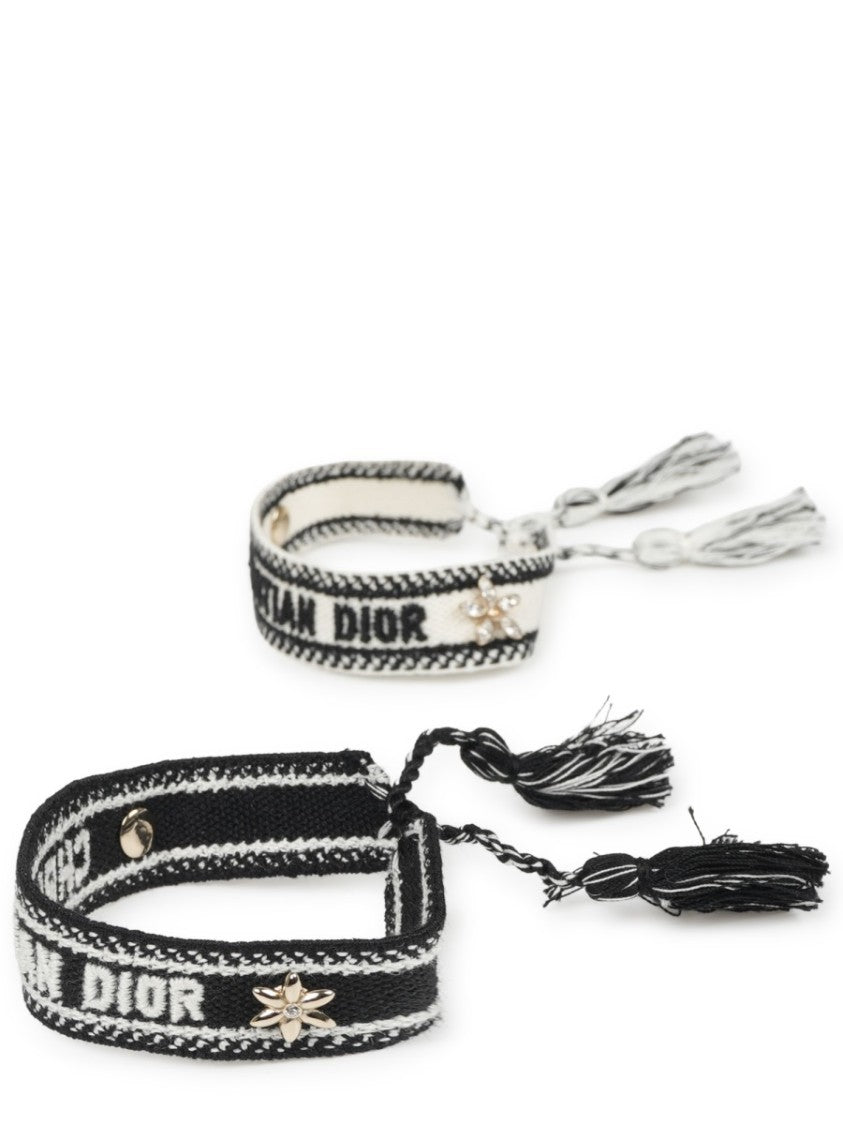 Dior Woven Cotton Logo Bracelet Set