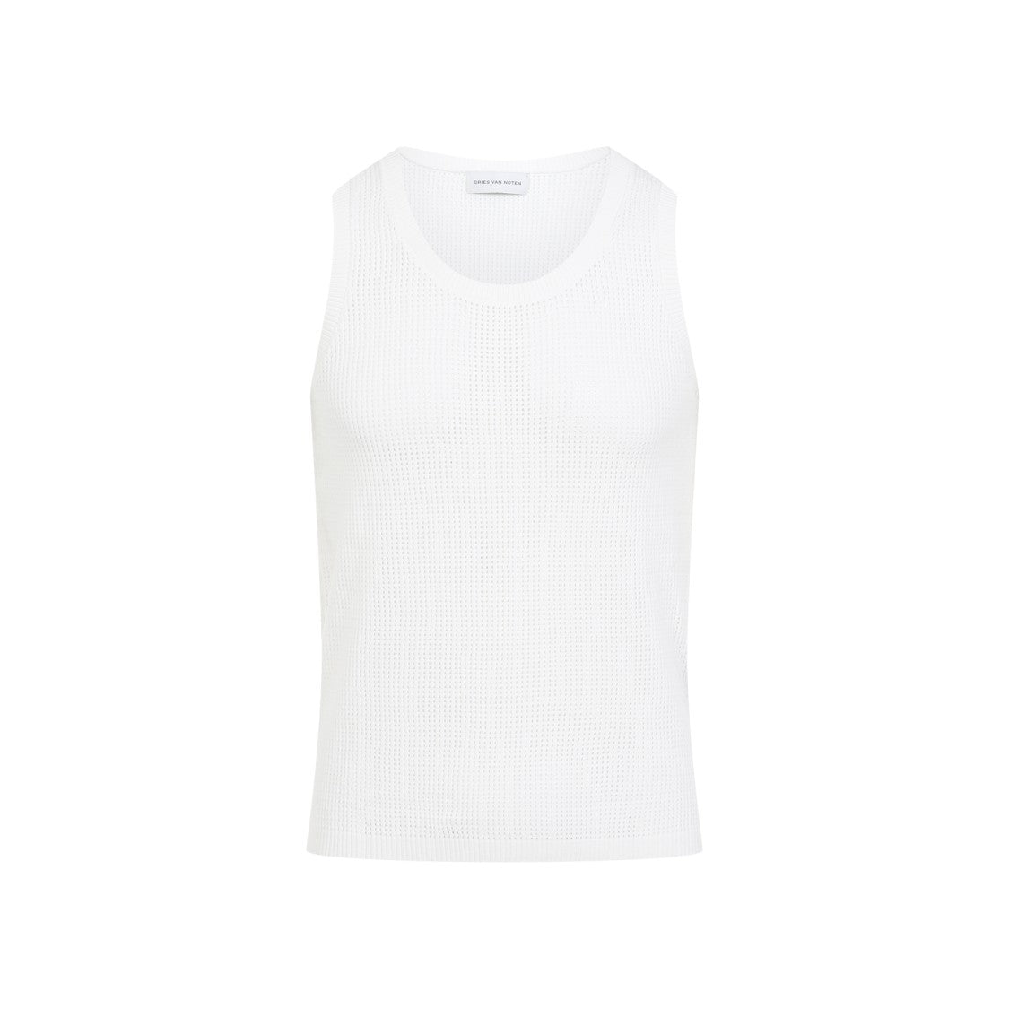 Dries Van Noten Sleeveless Textured Top With Clean Silhouette
