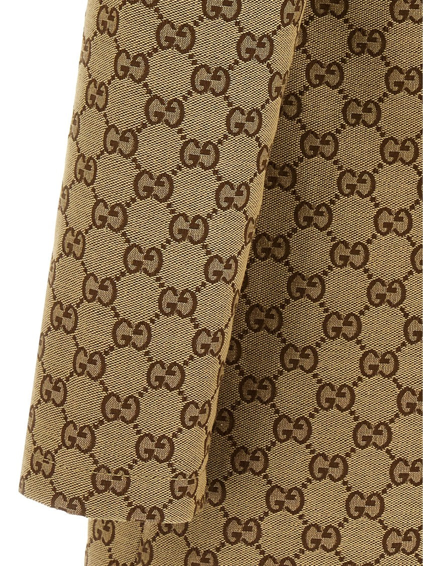 Gucci Mini Dress In Gg Jacquard Fabric With V-Neckline