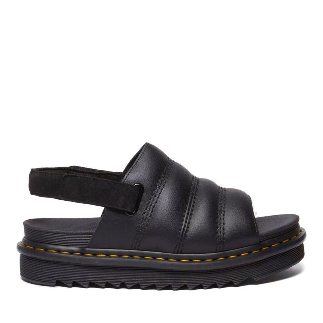 Dr. Martens Kole Athena Black Padded Slingback Leather Sandals