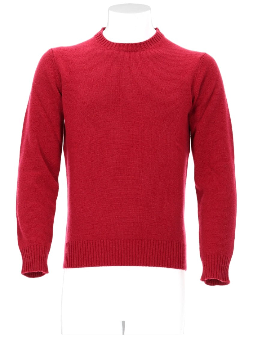 Kangra Cashmere Red Cashmere Knit Sweater