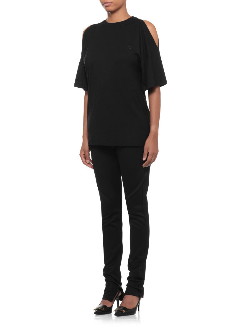 Coperni Black Cut-Out Shoulder T-Shirt