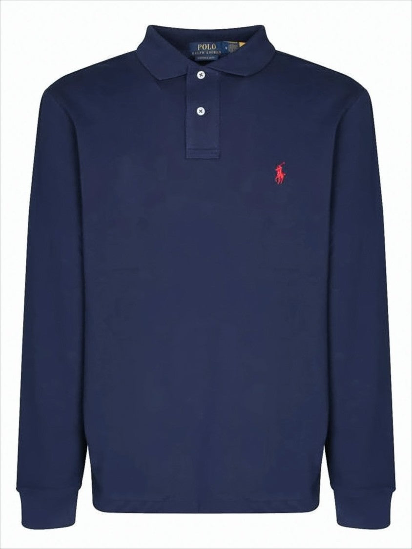 Polo Ralph Lauren Deep Navy Long-Sleeve Polo Shirt With Classic Collar