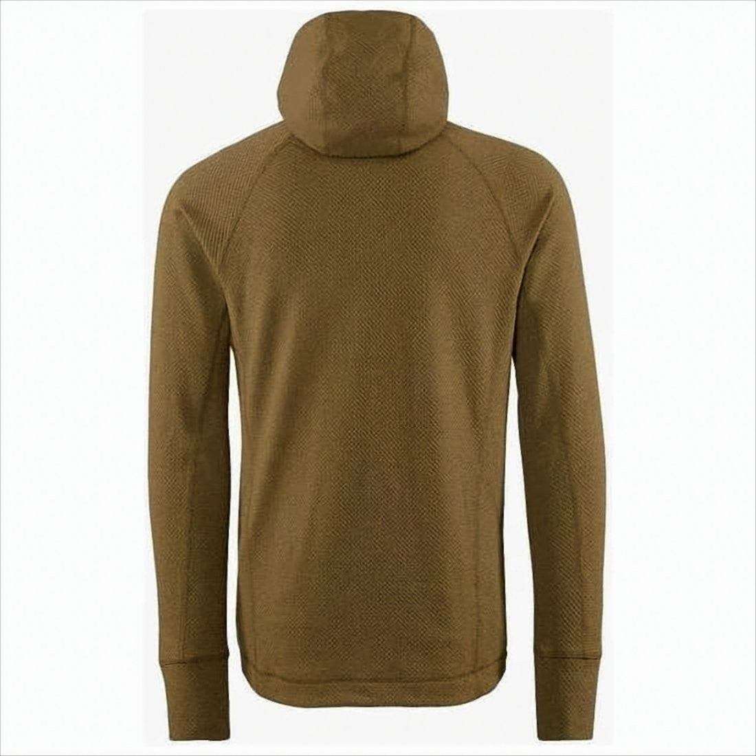 Klattermusen Textured Brown Hoodie With High Neck