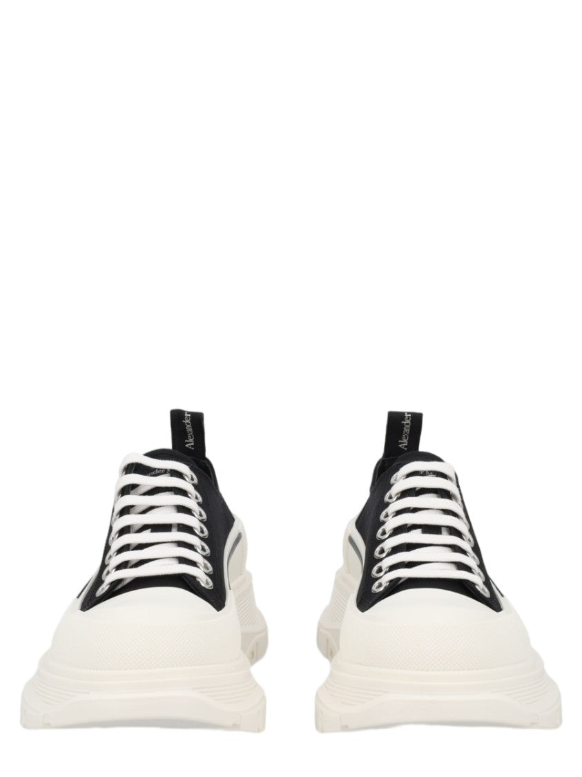 Alexander Mcqueen Tread Slick Textured Tread Cotton Sneakers
