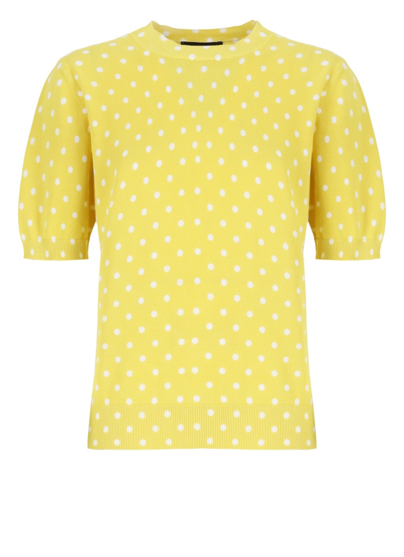Fabiana Filippi Cotton Sweater With All-Over Polka Dot Pattern
