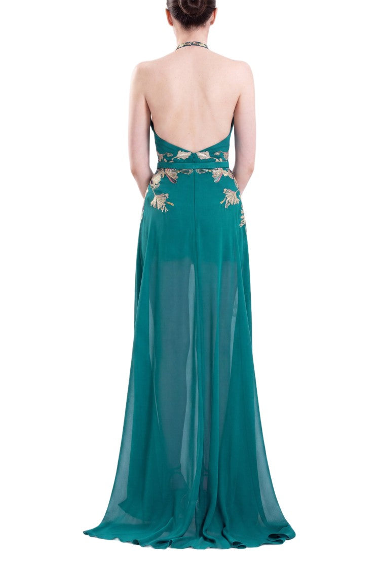 Saiid Kobeisy Embroidered Georgette Dress