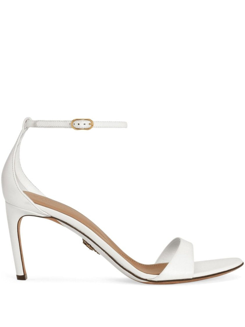 Dolce & Gabbana Delicate White Sandals With Ankle Strap