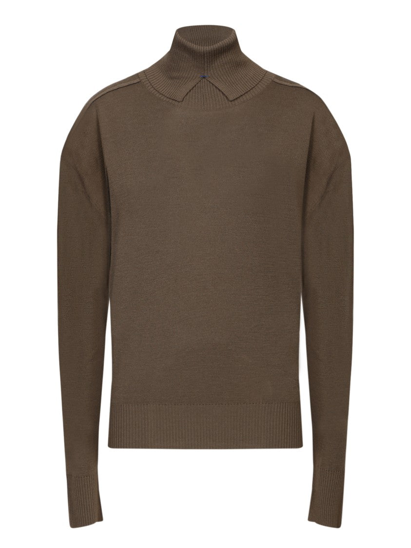 Burberry Green Turtleneck Sweaters