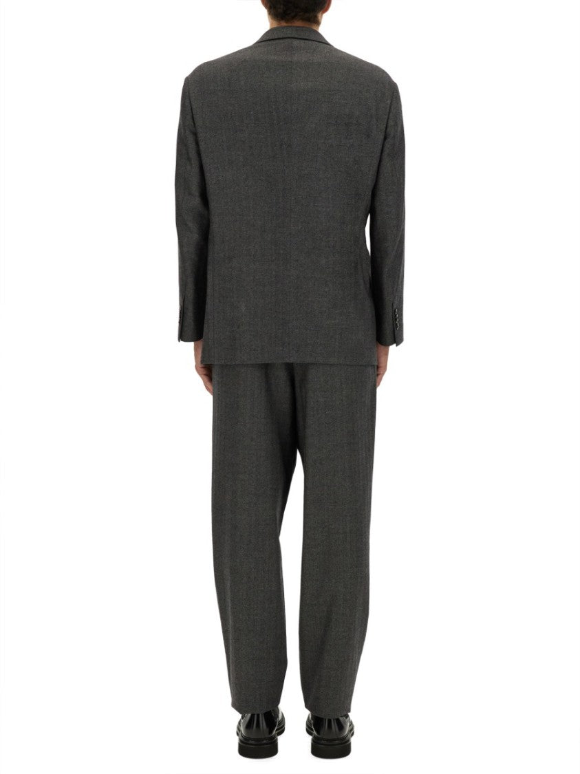 Giorgio Armani Tailored Grey Suit With Double-Breasted Blazer